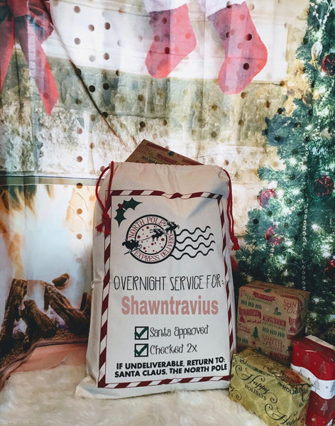 Santa Overnight Delivery Gift Bag