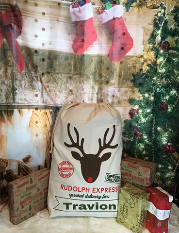Santa Reindeer Gift Bag